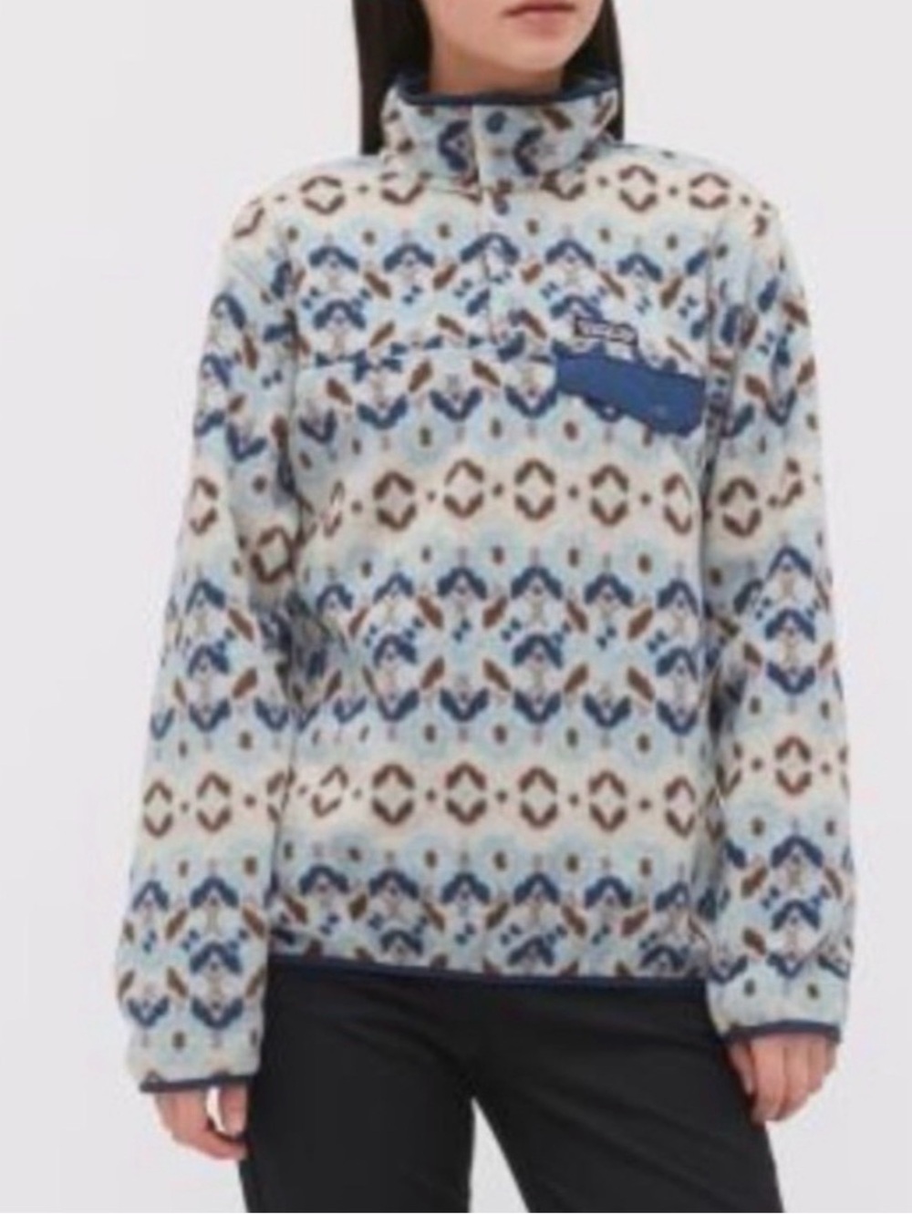Patagonia Synchilla Fleece Pullover sweater Tundra Cluster Big Sky Blue large